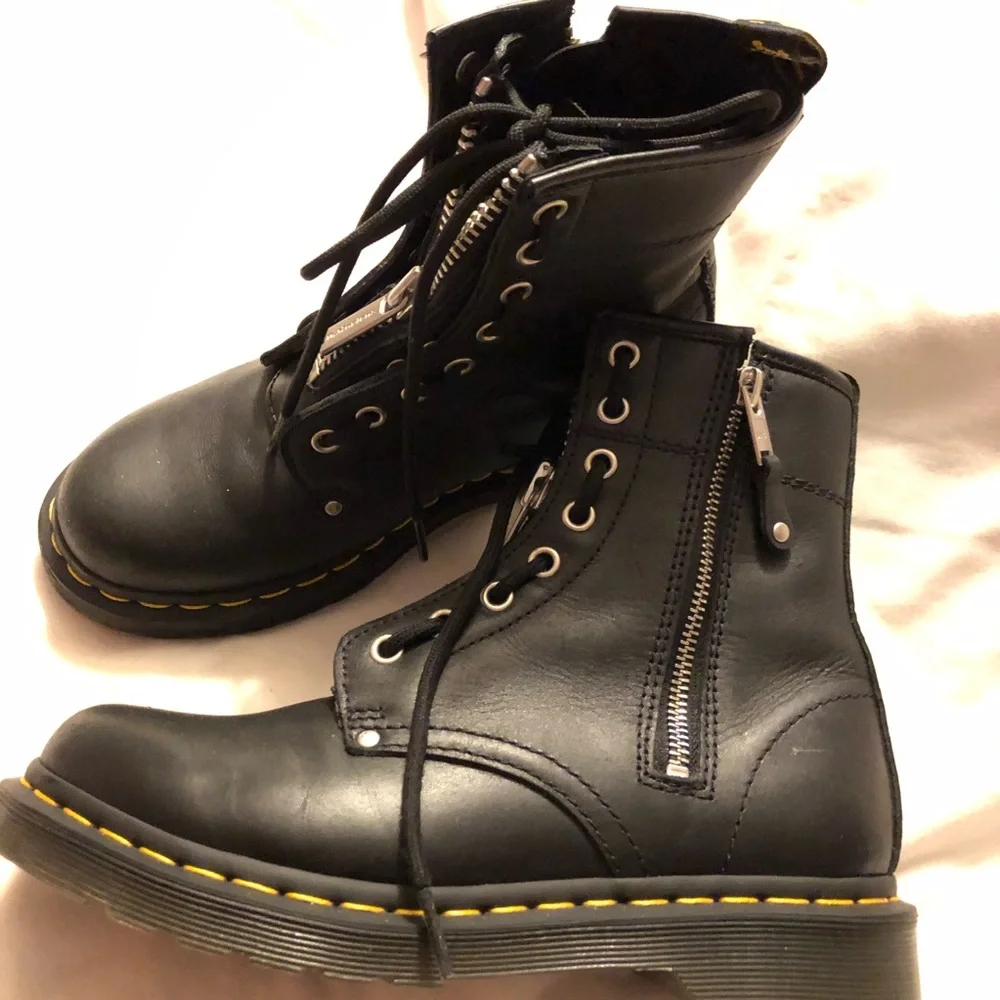 Dr. Martens | Shoes | Dr Martens Black Leather 46 Twin Zipper Lace